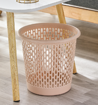 Корзина Ведро для мусора офисная мусорка Mantella 481Б-П Полоса Бежевый 21 литр