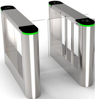 Скоростная электронная проходная турникет с распашными створками ПАРА