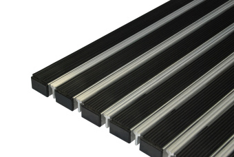 Грязезащитный модульный настил решетка сменные модули Резина + Скребок