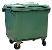 Пластиковый мусорный бак контейнер для мусора 1100 литров