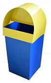 Урна для мусора мусорка уличная Руслан синяя желтая