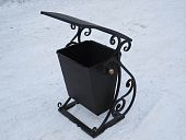 Урна для мусора мусорка кованая уличная "Лотос под крышей"