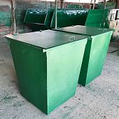 Контейнер с крышкой бак для мусора мусорный ТБО 1,1 м3  ТКО зеленый НДС
